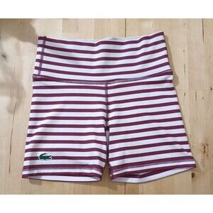 lacoste roland garros TEniss Striped bike shorts Size 36 us 4